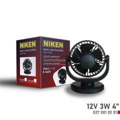 Niken Küçük Tek Başlı 12V Vantilatör 4 Inç 3W