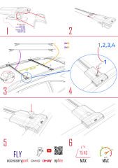 Isuzu D-Max 2012-2015 Arası ile Uyumlu FLY Model Ara Atkı Tavan Barı SİYAH