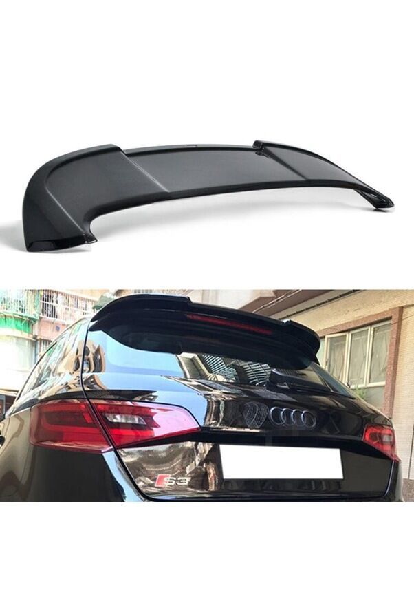 Audi A3 Uyumlu Hatchback Boyalı Spoiler Parlak Siyah