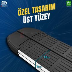 S-Dizayn VW Tiguan 3 S-Line Krom Yan Basamak 183 Cm 2024 Üzeri