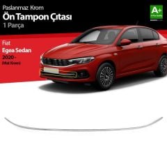 Fiat Egea Uyumlu Sedan Krom Ön Tampon Çıtası 2020 Üzeri (Mat Krom)