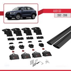 Audi Q3 (8U) 2012-2018 Arası ile uyumlu ACE-2 Ara Atkı Tavan Barı SİYAH