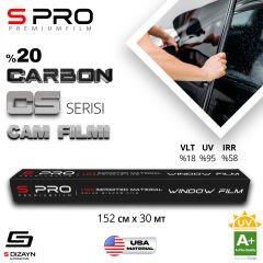 S Pro Cam Filmi Nano Carbon CS Serisi 2PLY %20 152cm/30mt