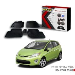 Ford Fiesta -2009 için Uyumlu 3D Paspas