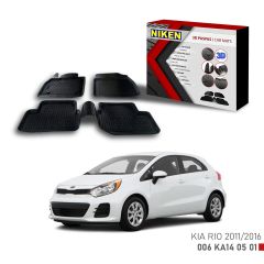 Kia Rio -2011 için Uyumlu -2016 3D Paspas