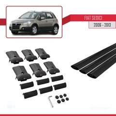 Fiat Sedici 2006-2013 Arası ile uyumlu FLY Model Ara Atkı Tavan Barı SİYAH 3 ADET BAR