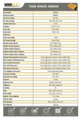 Mexxsun 24 Volt 3000 Watt Tam Sinüs İnverter