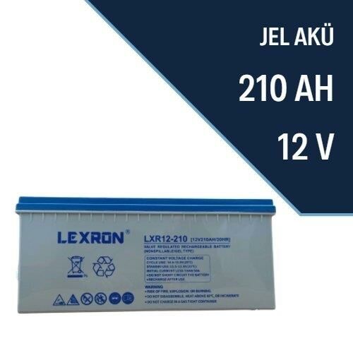 Lexron 210 Amper Jel Akü Derin Döngü Deep Cycle