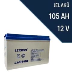 Lexron 12v Volt / 105 Ah Deep Cycle Solar Güneş Jel Akü