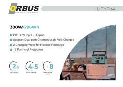Orbus 300 Watt Power Station Taşınabilir Solar Jeneratör