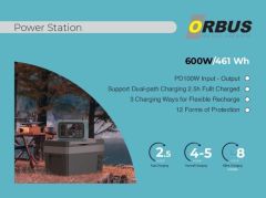 Orbus 600 Watt Power Station Taşınabilir Solar Jeneratör
