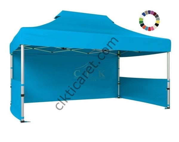 CLK 3x4,5 40 mm Katlanabilir Tente Gazebo Çadır Gazebo Çadır 1 Tam Duvar 2 Yarım Duvar