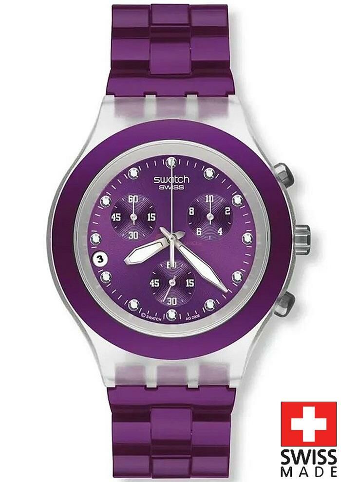 Swatch SVCK4048AG FULL-BLOODED BLUEBERRY Kol Saati