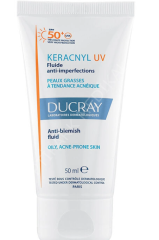 DUCRAY KERACNYL UV AKNEYE EGILIMLI CILTLER ICIN LEKE KARSITI GUNES KORUYUCU KREM SPF 50+ 50 ML'LIK T