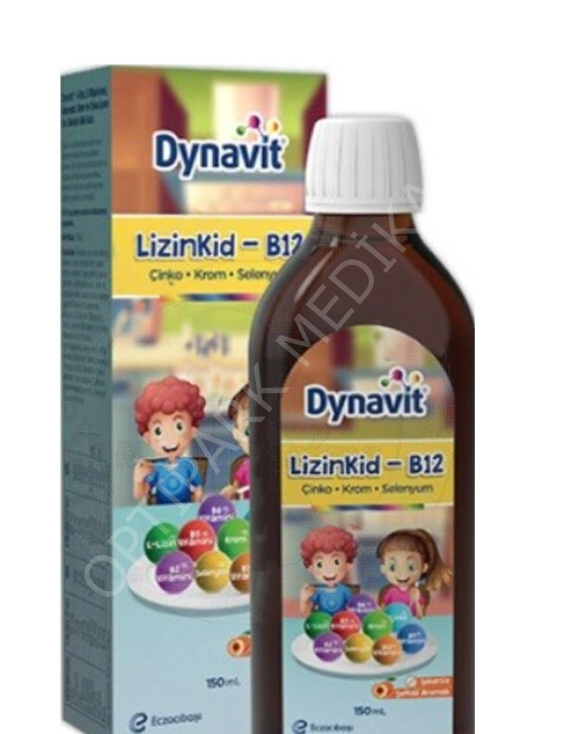DYNAVIT LIZINKID-B12 TAKVIYE EDICI GIDA ORAL SIVI 150 ML'LIK SISE (SEFTALI AROMALI)