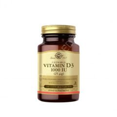 VITAMIN D3 - SOLGAR CIGNENEBILIR TABLET 1000 IU (25 MCG) 100 ADETLIK AMBALAJ