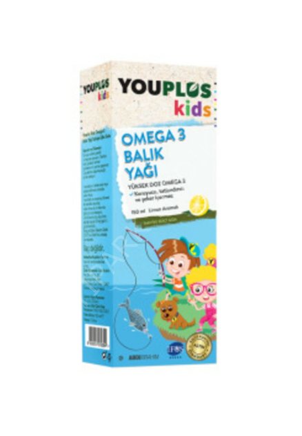 YOUPLUS KIDS OMEGA 3 BALIK YAGI SURUP 150 ML'LIK SISE