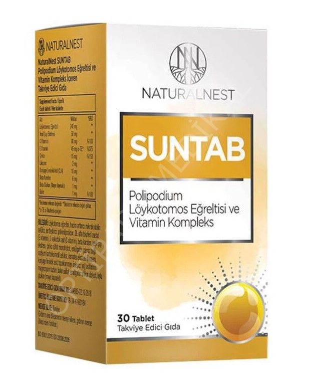 NN SUNTAB  POLIPODIUM LOYKOTOMOS EGRELTISI VE VIT. KOMP. ICEREN TABLET 30 TABLETLIK AMBALAJ