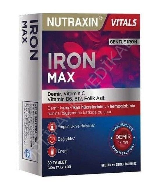 NUTRAXIN IRON MAX 17 MG 30 TAB