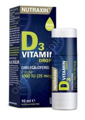 NUTRAXIN VITAMIN D3 ORAL DAMLA 1000 IU 10 ML'LIK SISE