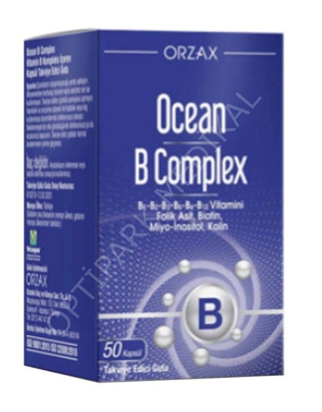 OCEAN B COMPLEX TAKVIYE EDICI GIDA KAPSUL 50 KAPSULLUK AMBALAJ