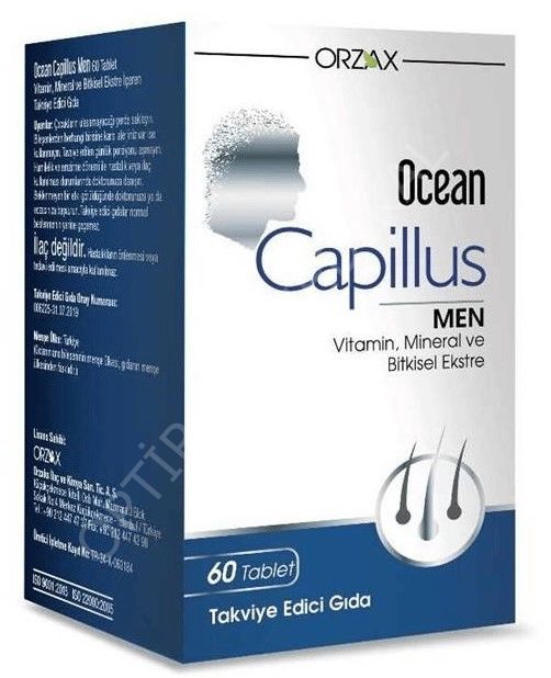 OCEAN CAPILLUS MEN TAKVIYE EDICI GIDA TABLET 60 TABLETLIK AMBALAJ