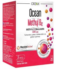 OCEAN METHYL B12 DİLALTI SPREY TAKVİYE EDİCİ GIDA 500 mcg