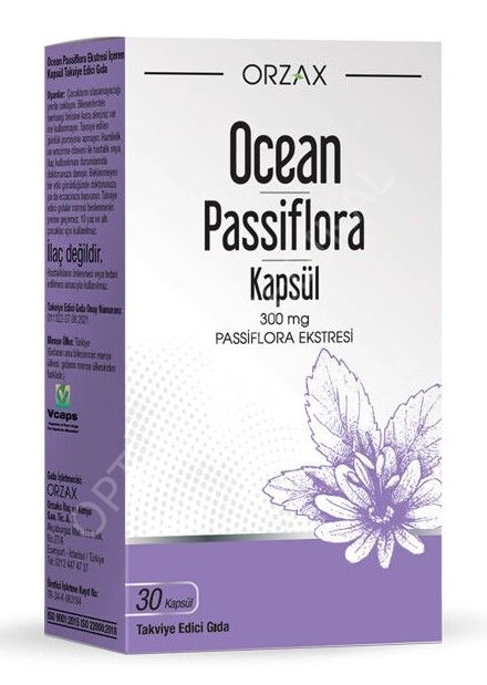 OCEAN PASSIFLORA TAKVIYE EDICI GIDA KAPSUL 300 MG 30 KAPSULLUK AMBALAJ