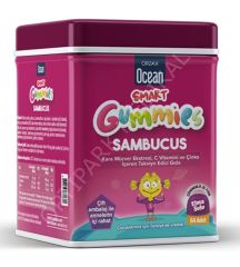 OCEAN SMART GUMMIES SAMBUCUS TAKVIYE EDICI GIDA 64 ADETLIK AMBALAJ