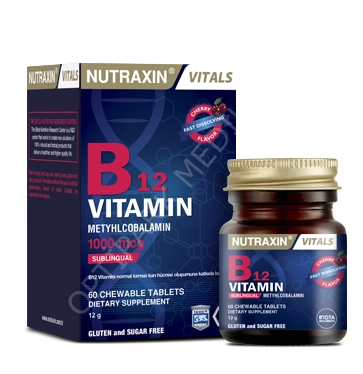 B12VITAMINI-NUTRAXINDILALTITABLET1000MCG60TABLETLIKAMBALAJ