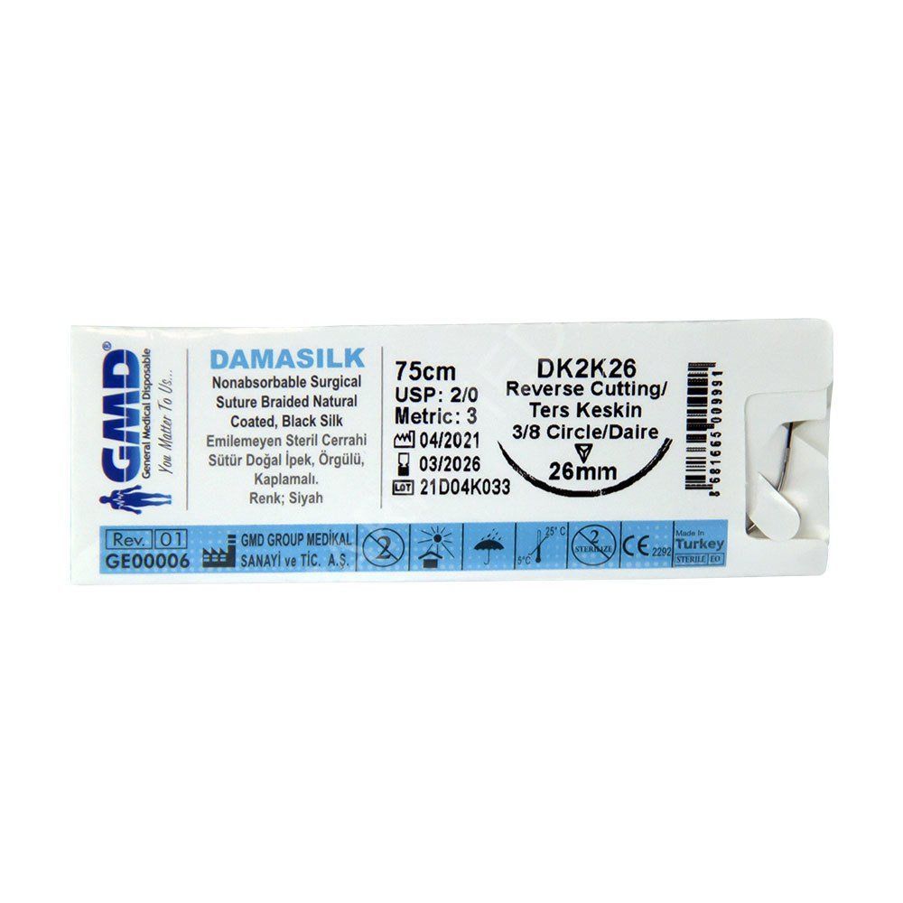 SİLK 2/0 KESKİN 75 CM