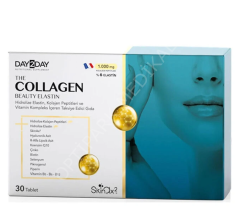DAY2DAY THE COLLAGEN BEAUTY ELASTIN TAKVIYE EDICI GIDA TABLET 1000 MG 30 TABLETLIK AMBALAJ