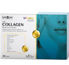 DAY2DAY THE COLLAGEN BEAUTY ELASTIN TAKVIYE EDICI GIDA TABLET 500 MG 60 TABLETLIK AMBALAJ