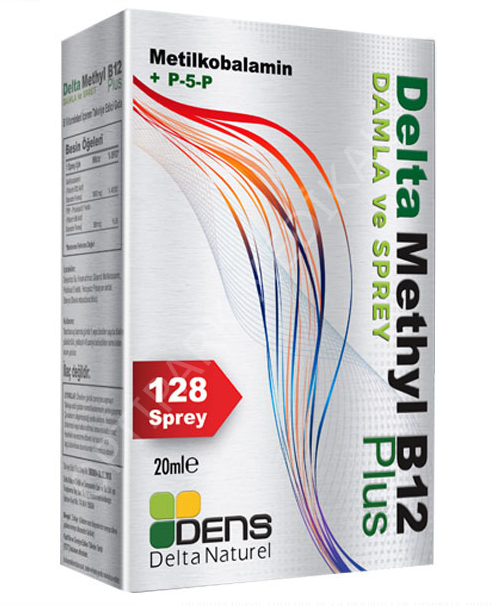 DELTA METHYL B12 PLUS METILKOBAMALAMIN + P-5-P DAMLA VE SPREY 10 ML'LIK SISE