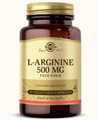 SOLGAR L-ARGININE 500MG 50 V-CAPS