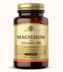 SOLGAR MAGNESIUM WITH VIT B6 100 TABS