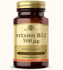 SOLGAR VITAMIN B-12 500MCG 50 CAPS