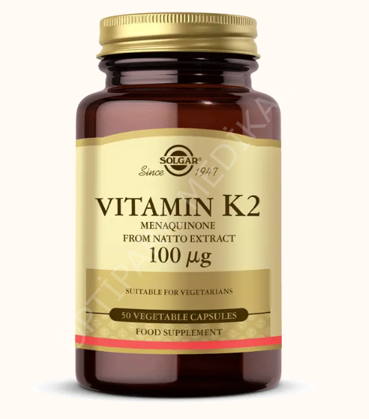 SOLGAR VITAMIN K2 100MCG 50 V-CAPS