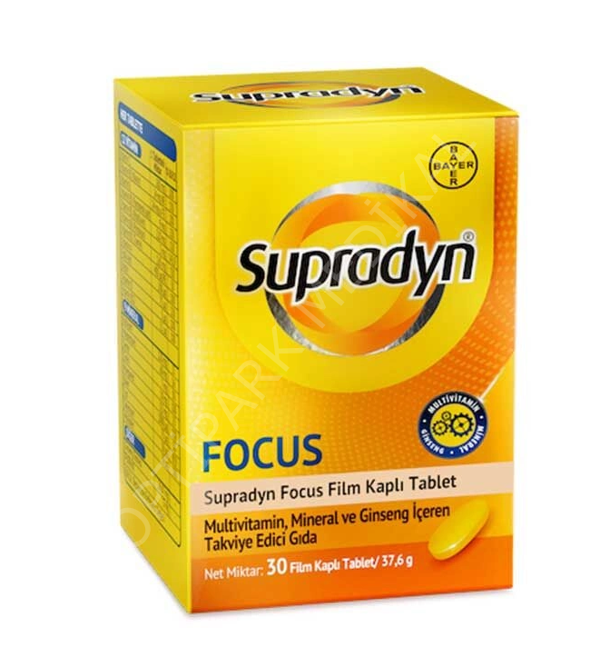 SUPRADYN ENERGY FOCUS FILM KAPLI TABLET 30 TABLETLIK AMBALAJ