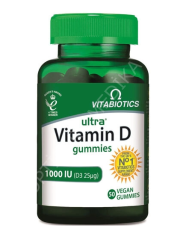 ULTRA VITAMIN D D3 VITAMINI ICEREN TAKVIYE EDICI GIDA GUMMIES 1000 IU 50 ADETLIK AMBALAJ