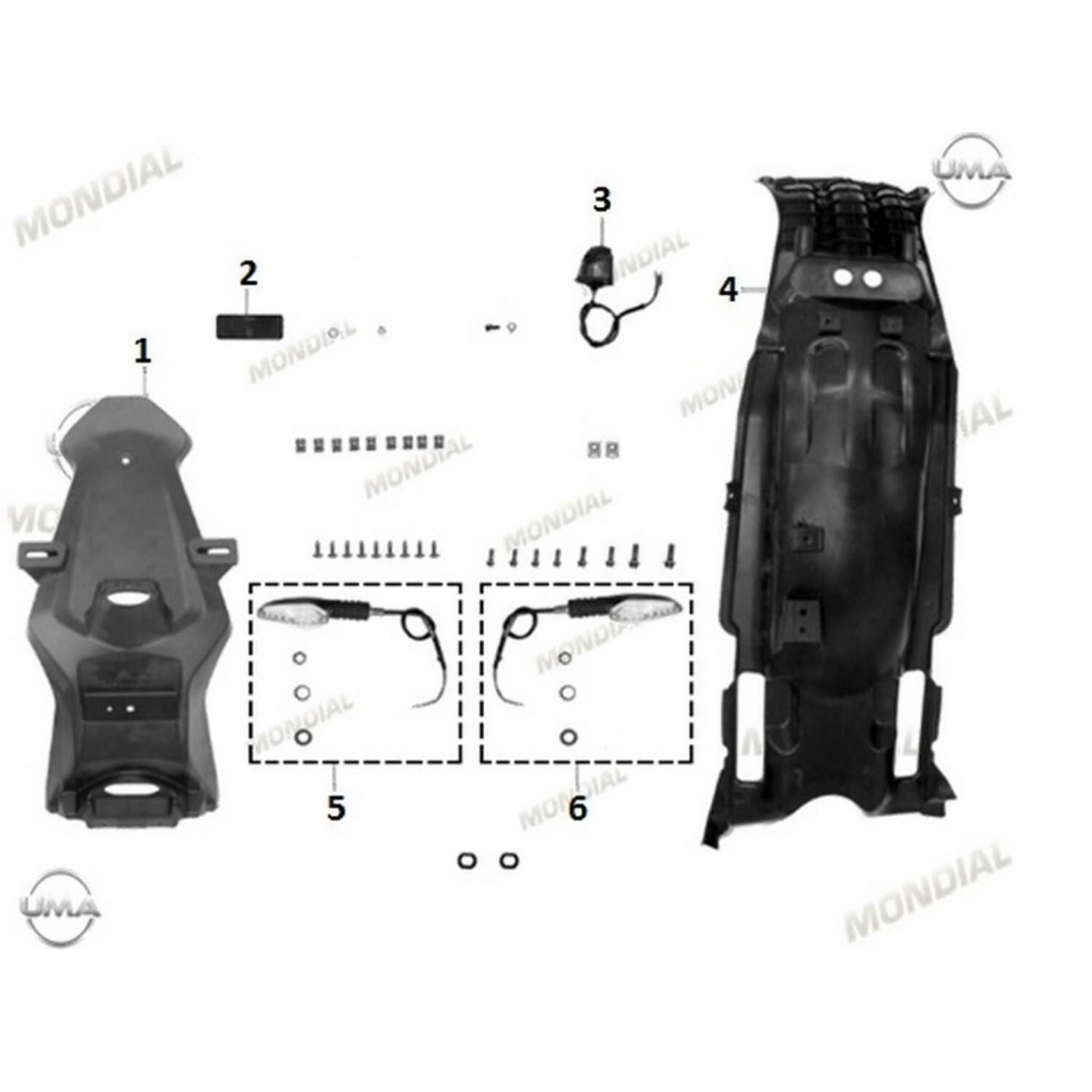 Rx1 Enduro Arka Çamurluk Kuyruk Orj