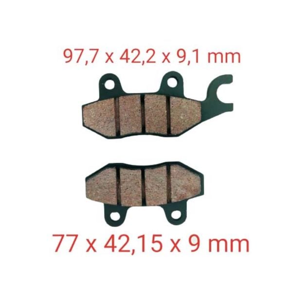 Atv Arora Fren Disk Balatası 9 Mm Çengelli Fa197