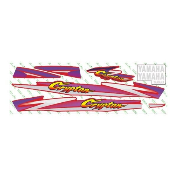 Yamaha Crypton 2000 - 2004 Uyumlu Kırmızı Sticker Set 003