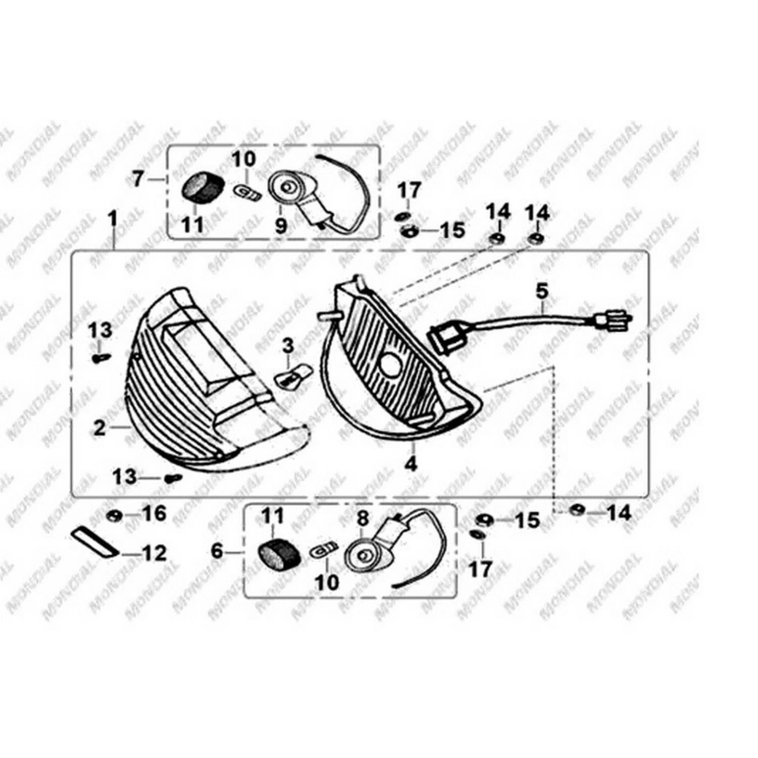 125-150Rr Arka Sinyal Sağ Komple Orj