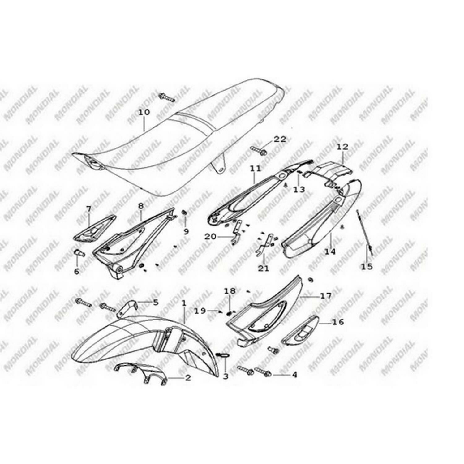 Mc125 Sağ Yan Kapak Gri Orj