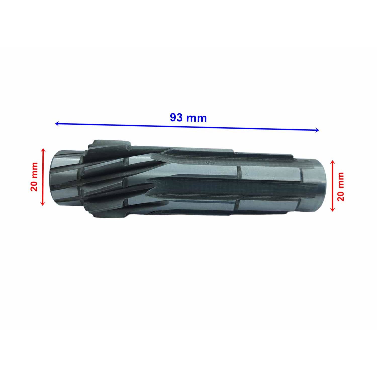 E-Yük Kral Truva 8000 Şanzıman Mili 11T 93 Mm Çap 20-23-25 Mm 6 Kanallı Öm