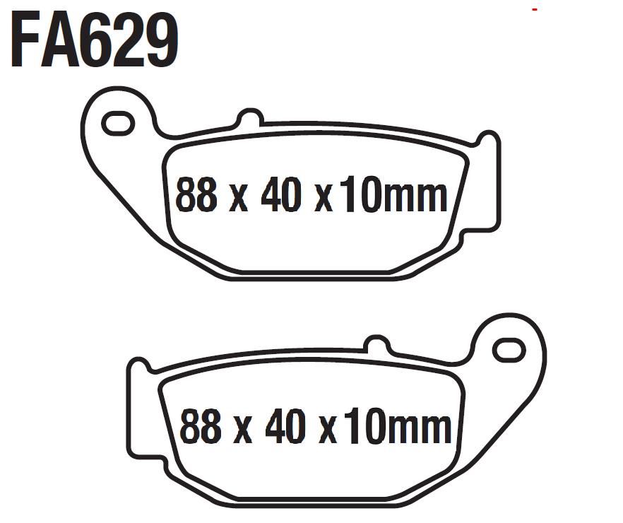 Arka Fren Disk Balatası Fa629 Ask Drift L (Em) Honda Msx 125 Cbr 125 Crf 250(17-..) Suzuki Gsx-R 125