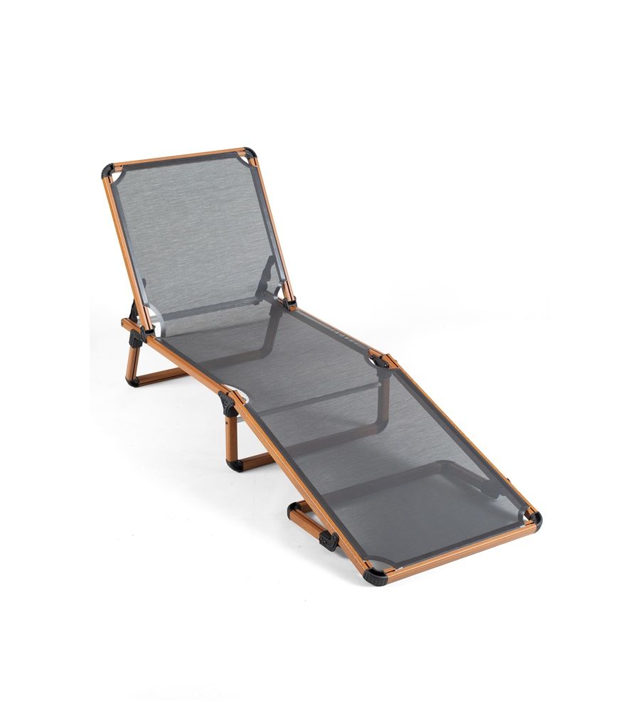 Alüminyum Katlanır Şezlong I Black in TEAK