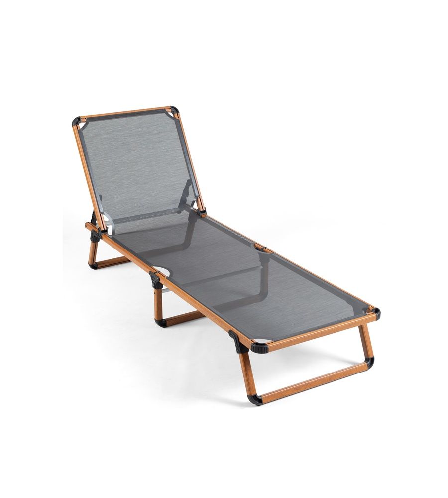 Alüminyum Katlanır Şezlong I Black in TEAK