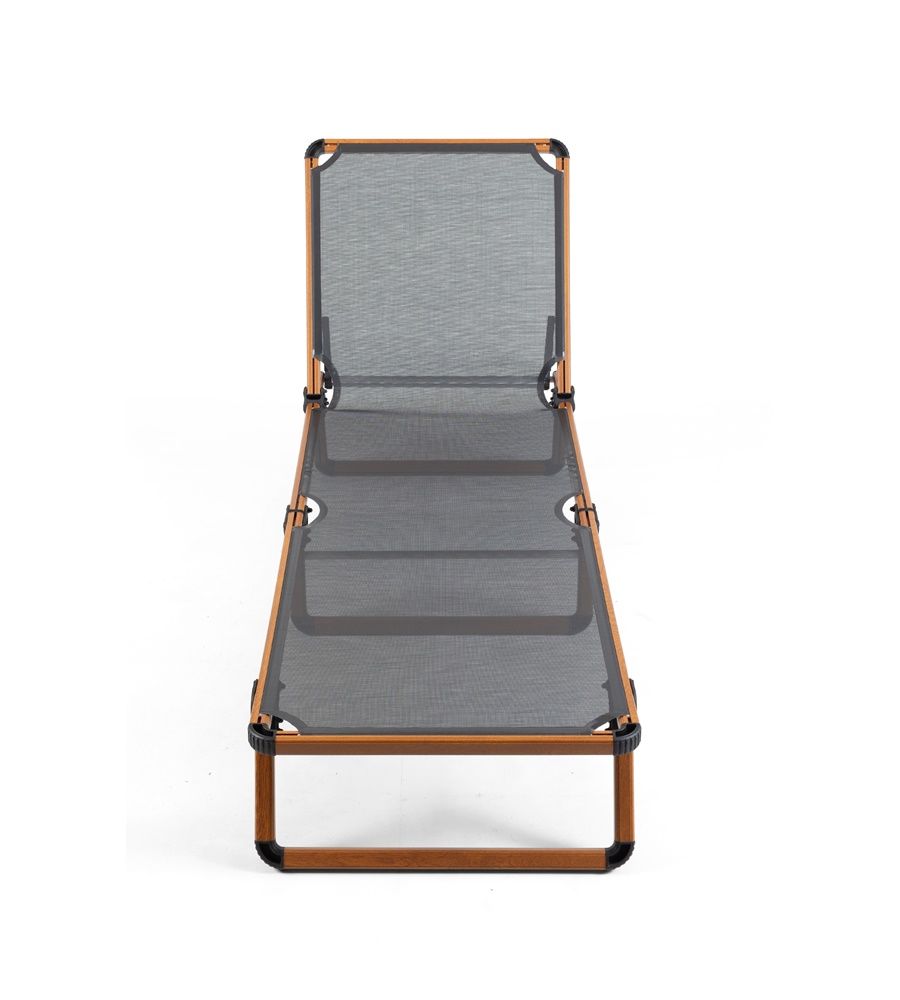 Alüminyum Katlanır Şezlong I Black in TEAK